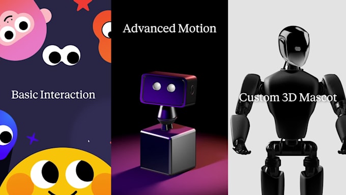 create interactive 3d web mascot