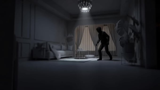 create a low poly crime documentary in a cinematic 3d fern style