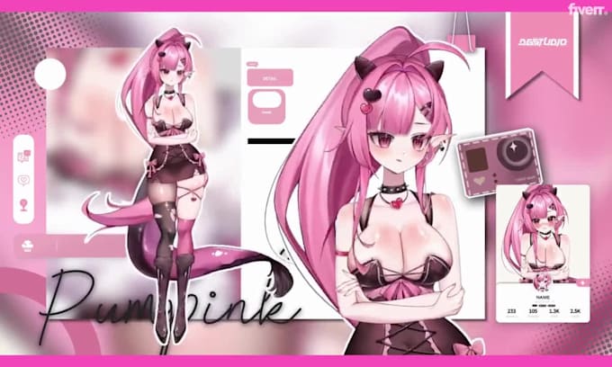 design and rig live2d vtuber model, anime vtuber model, vtuber commission
