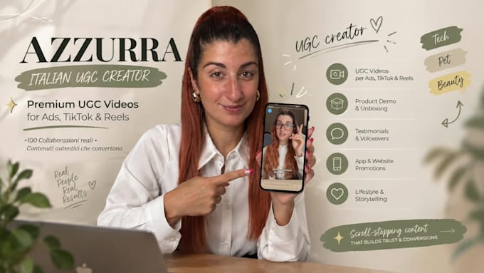 high converting italian ugc videos for ads, tiktok e reels