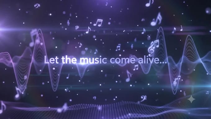 create animated lyrics music video, motion lyrics video