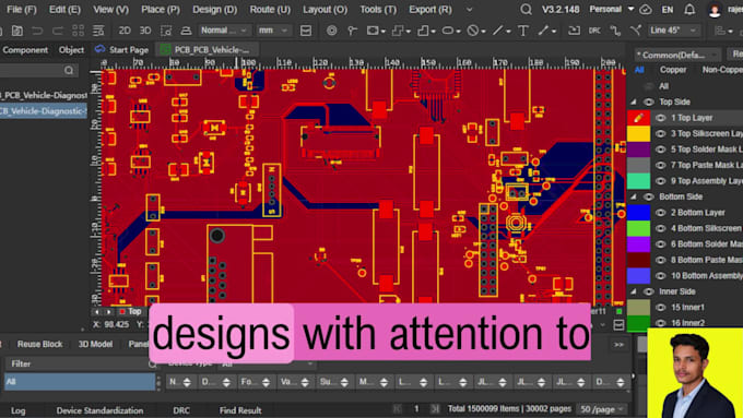 design pcb layout and schematic in kicad