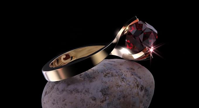 create realistic 3d jewelry model, ring jewelry rendering, cgi jewlery animation