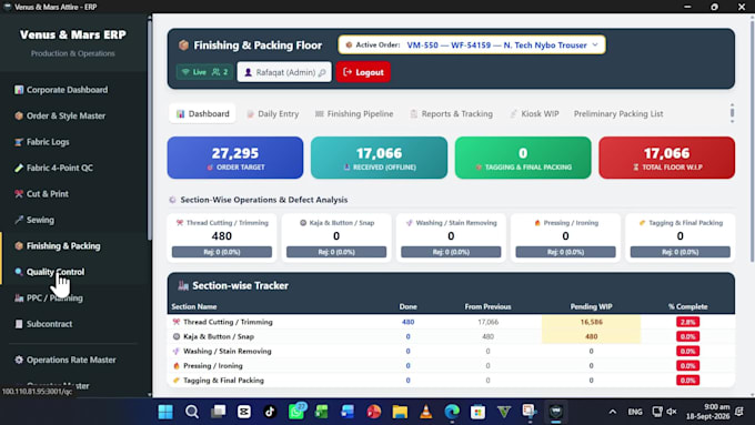 build custom erp system web application and dashboard