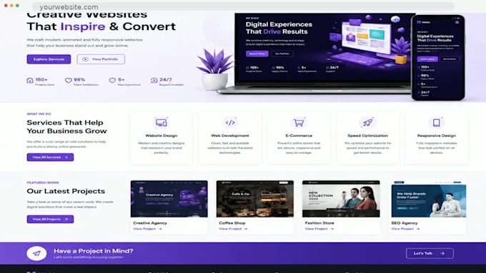 design and develop a responsive custom coded website