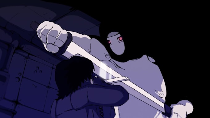 create dynamic anime style 2d fight animation