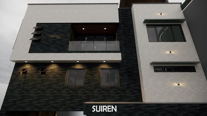 create realistic exterior 3d render