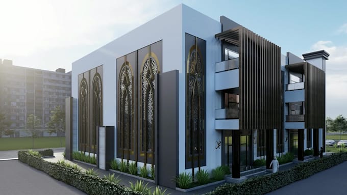 do create stunning islamic mosque building design