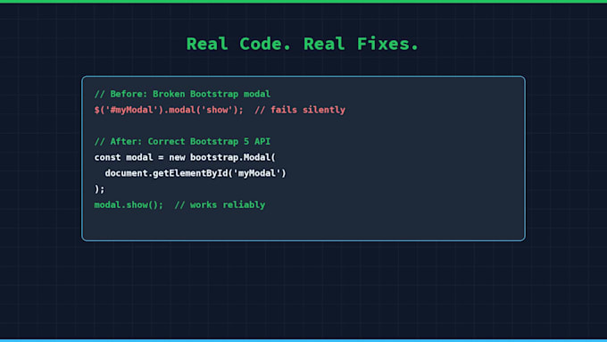 fix HTML, CSS and javascript bugs on your website