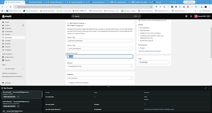 create custom discount rules for shopify store