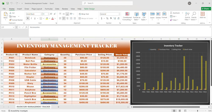 create professional excel spreadsheets and trackers