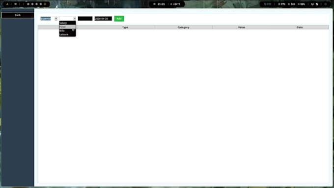 develop a custom python desktop app for financial management and data analysis