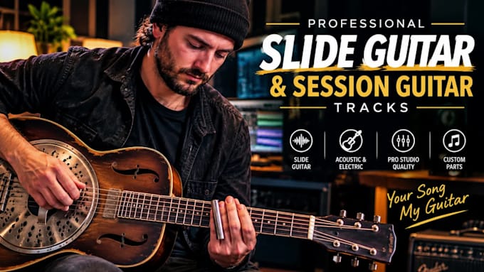 record professional slide guitar and session guitar tracks