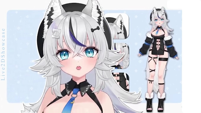 draw high quality 2d vtuber model, anime art, vtuber rigging 3d ar vtuber