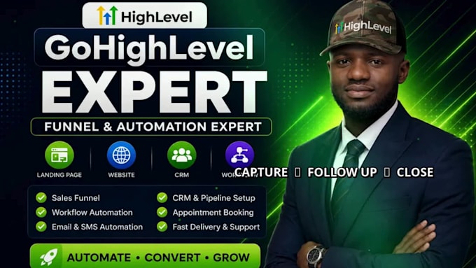 setup gohighlevel automation highlevel landing page funnel gohighlevel website