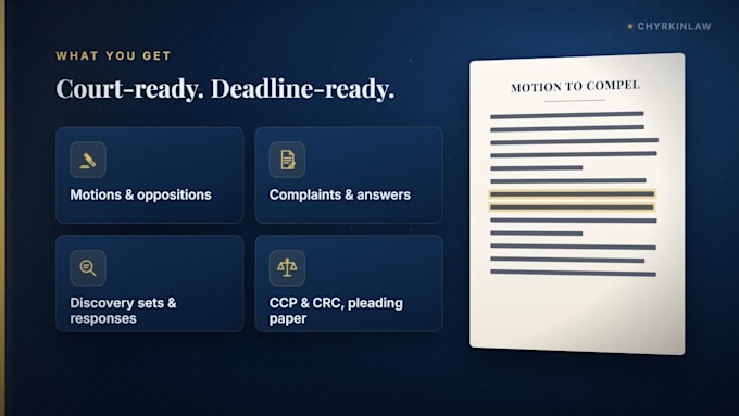 be your california civil litigation paralegal for motions and discovery