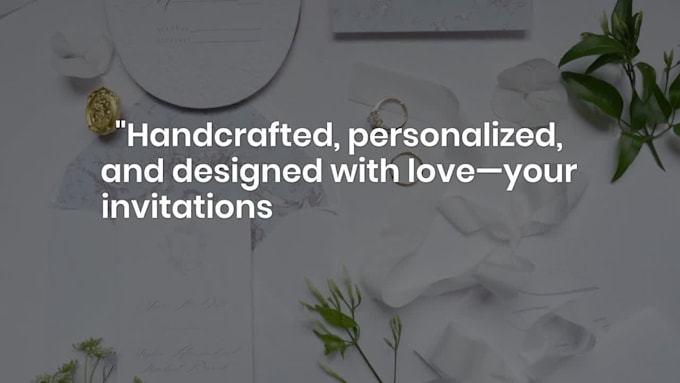 create a wedding invitation video and invitation cards