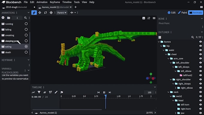 create a mob, weapons, addons, npc, armours, skins, in blockbench
