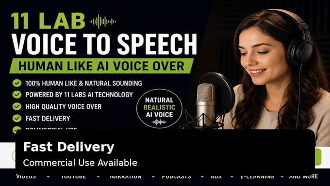 create human like ai voice over using elevenlabs