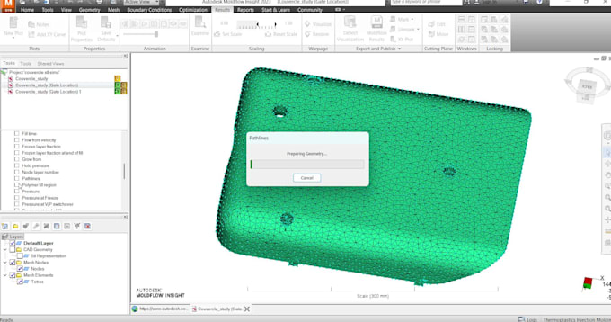 do moldflow analysis for plastic injection  parts