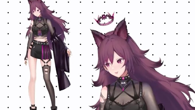 design custom vtuber model live2d, anime vtuber commission, nsfw vtuber
