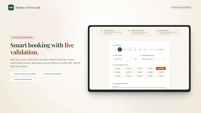 build restaurant or cafe website with online reservations