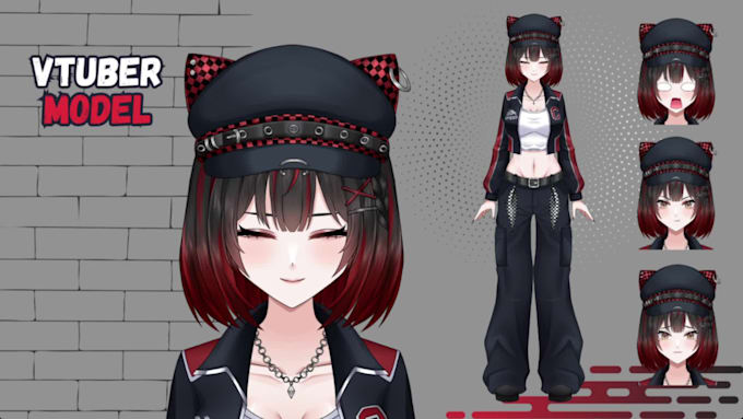 design high quality vtuber model art ready for rigging