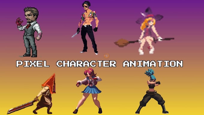 create 2d pixel art animation game character aseprite spite sheet video games