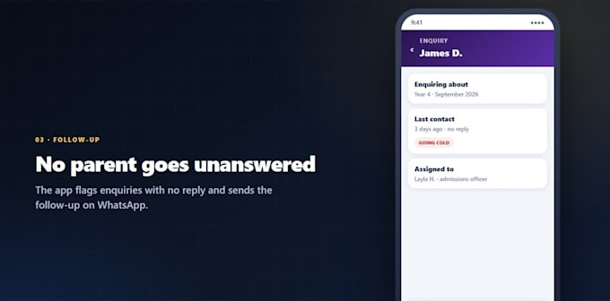 build a school admission and enrollment management app