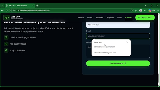 create a responsive website using HTML CSS and javascript