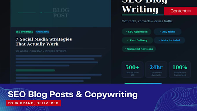 write SEO blog posts and compelling copy that converts