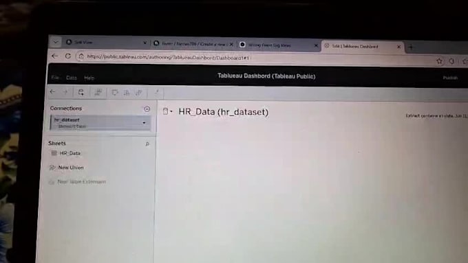 develop adv HR business intelligence dashboard in tableau