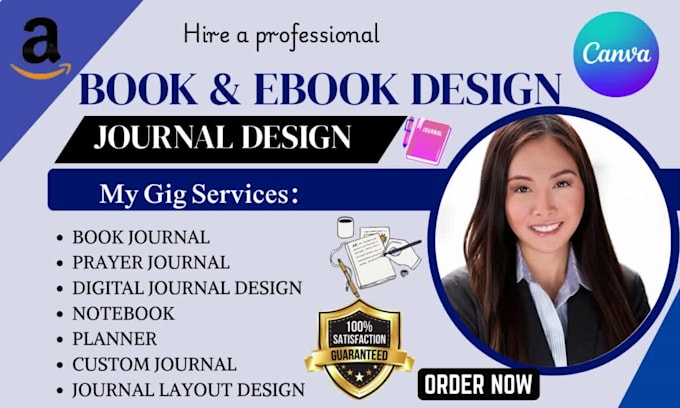 do canva journal design, planner, notebook, ebooks design, resigned journal