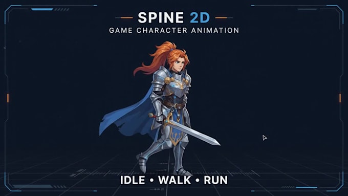 create spine 2d game animation, idle loops, attacks and character animations
