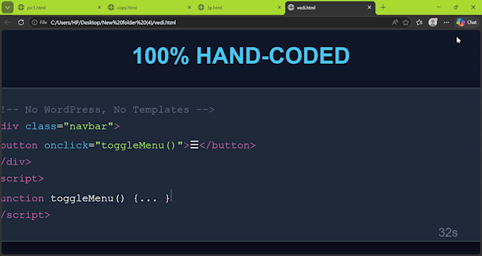 create responsive website designs with html templates using html , css and js