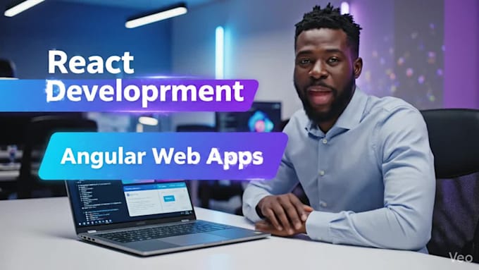 develop modern react or angular web application with UI UX design
