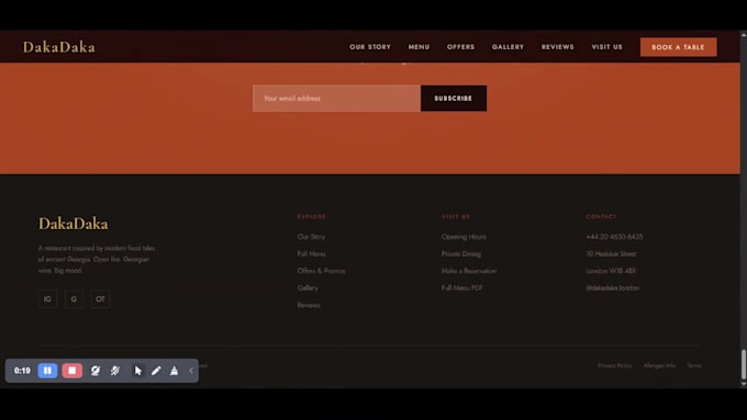 build restaurant website with appointment booking system