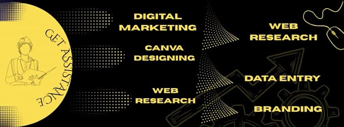 assist you in digital marketing ,canva design, data entry, and web research
