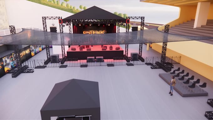 do stage design for event planing