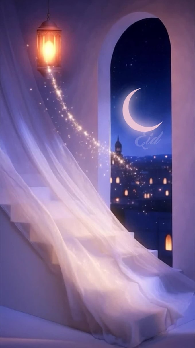 create cute unique eid mubarak animated videos