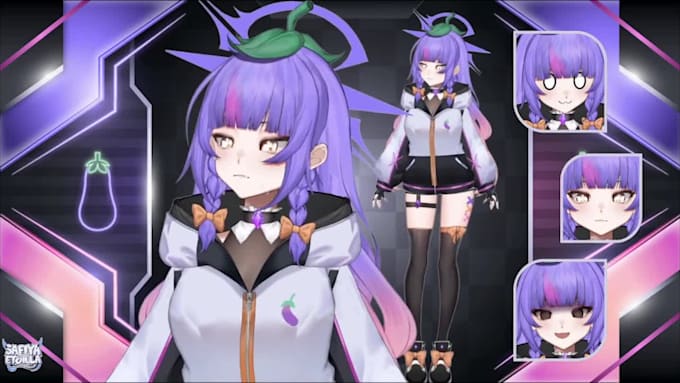 design custom vtuber model live2d rigging for streaming vrm avatar character