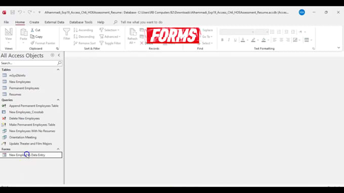 build microsoft access database assignments and projects with vba automation