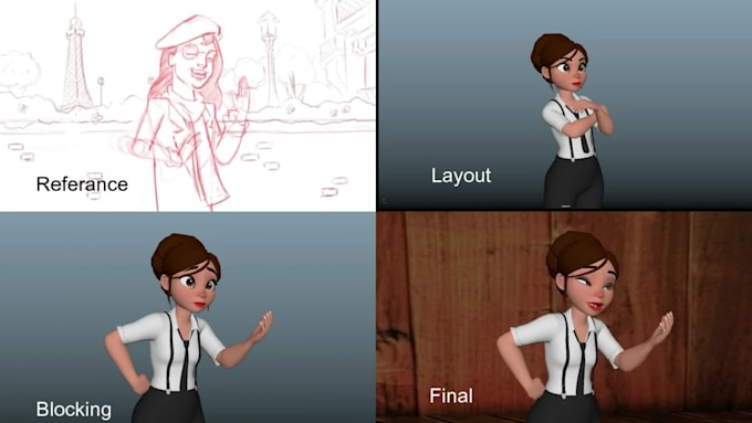 make maya and blender animation with your 3d character