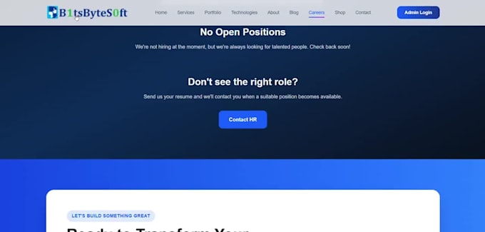 develop custom web application