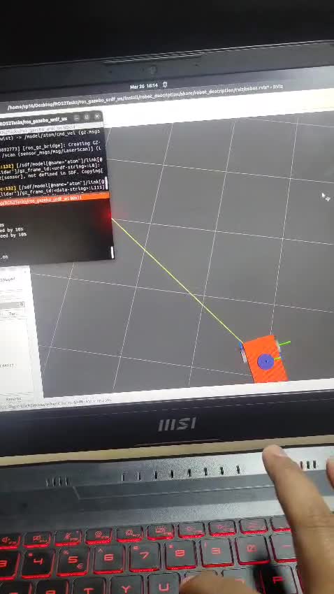 write python code and ros2 robotics simulations