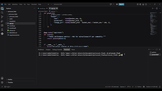 write, debug and fix python code for you