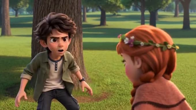 create a pixar inspired 3d character animation