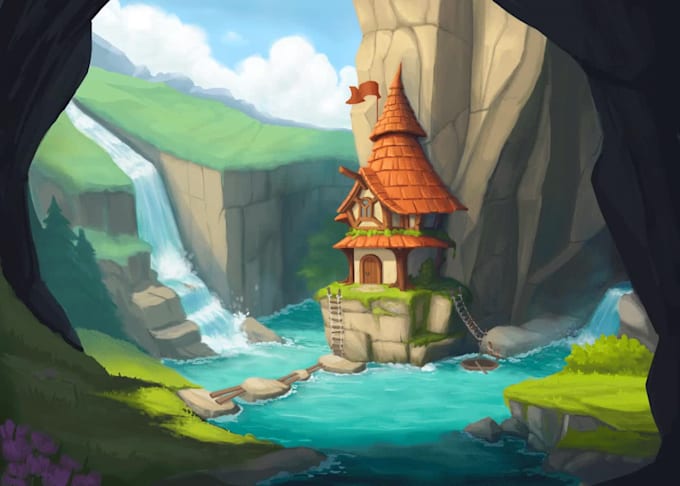 create professional environment concept art for games