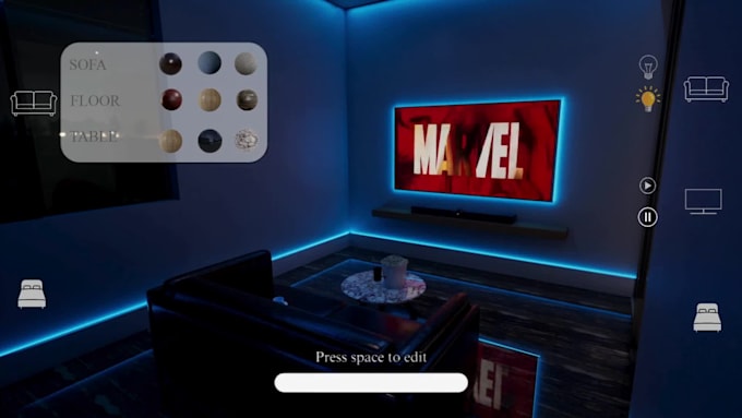 do interactive 3d walkthroughs with real time customization