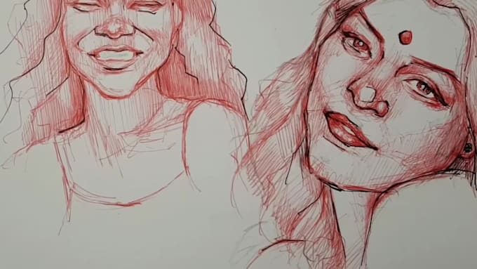 draw rough pencil sketch